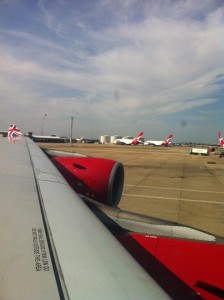 View from a plane before take-off